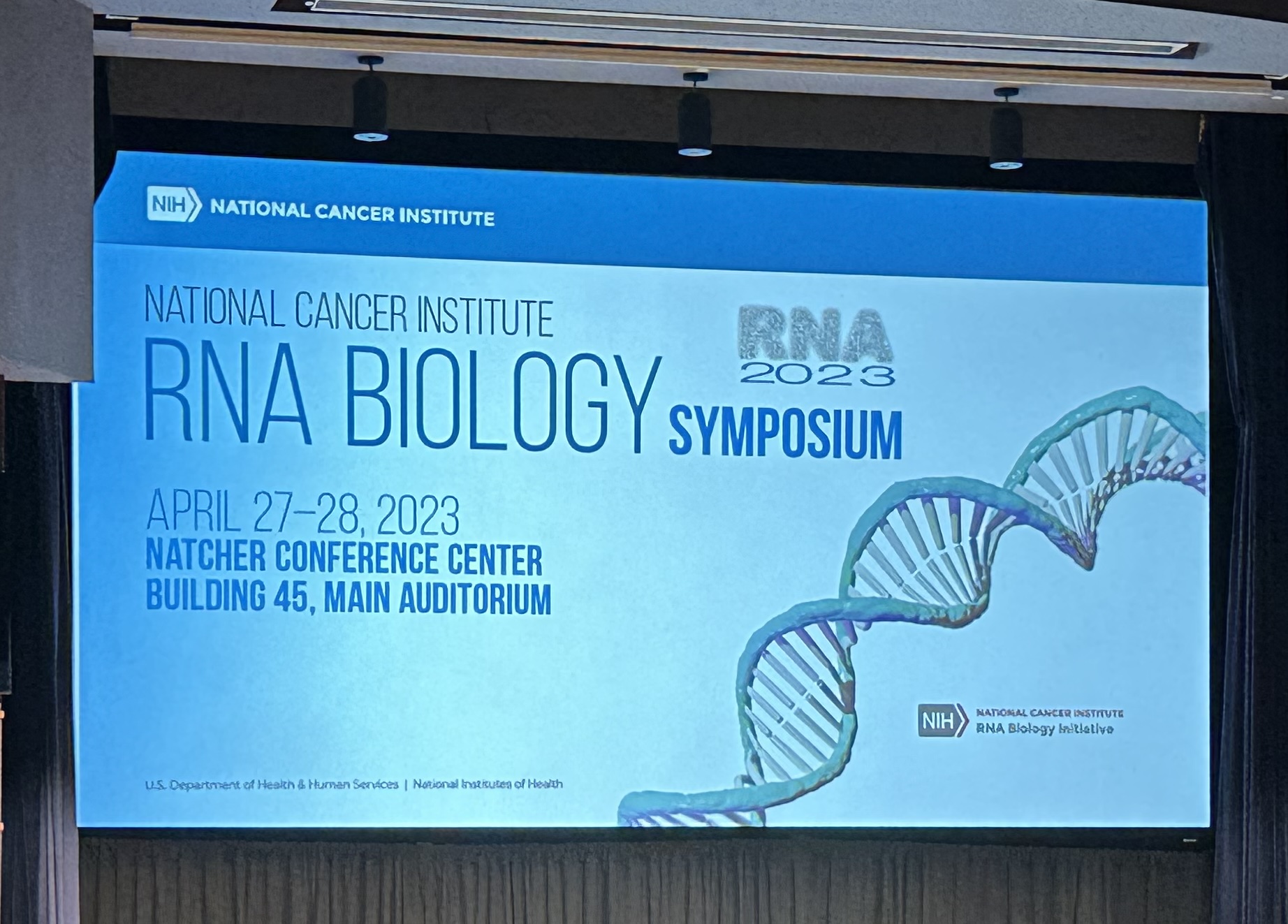 Joe heads to the 2023 NCI RNA Symposium