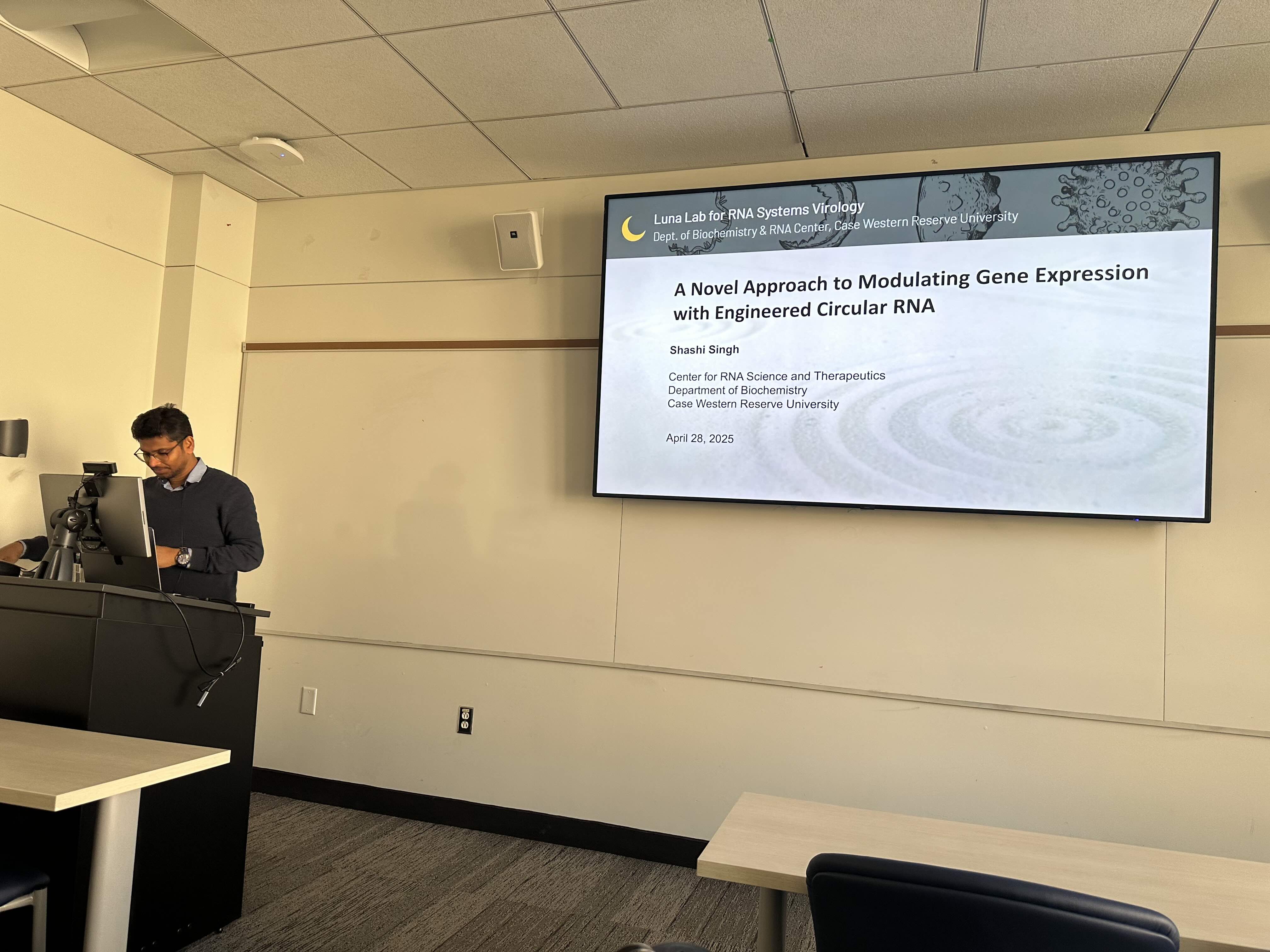 Shashi gives a departmental seminar